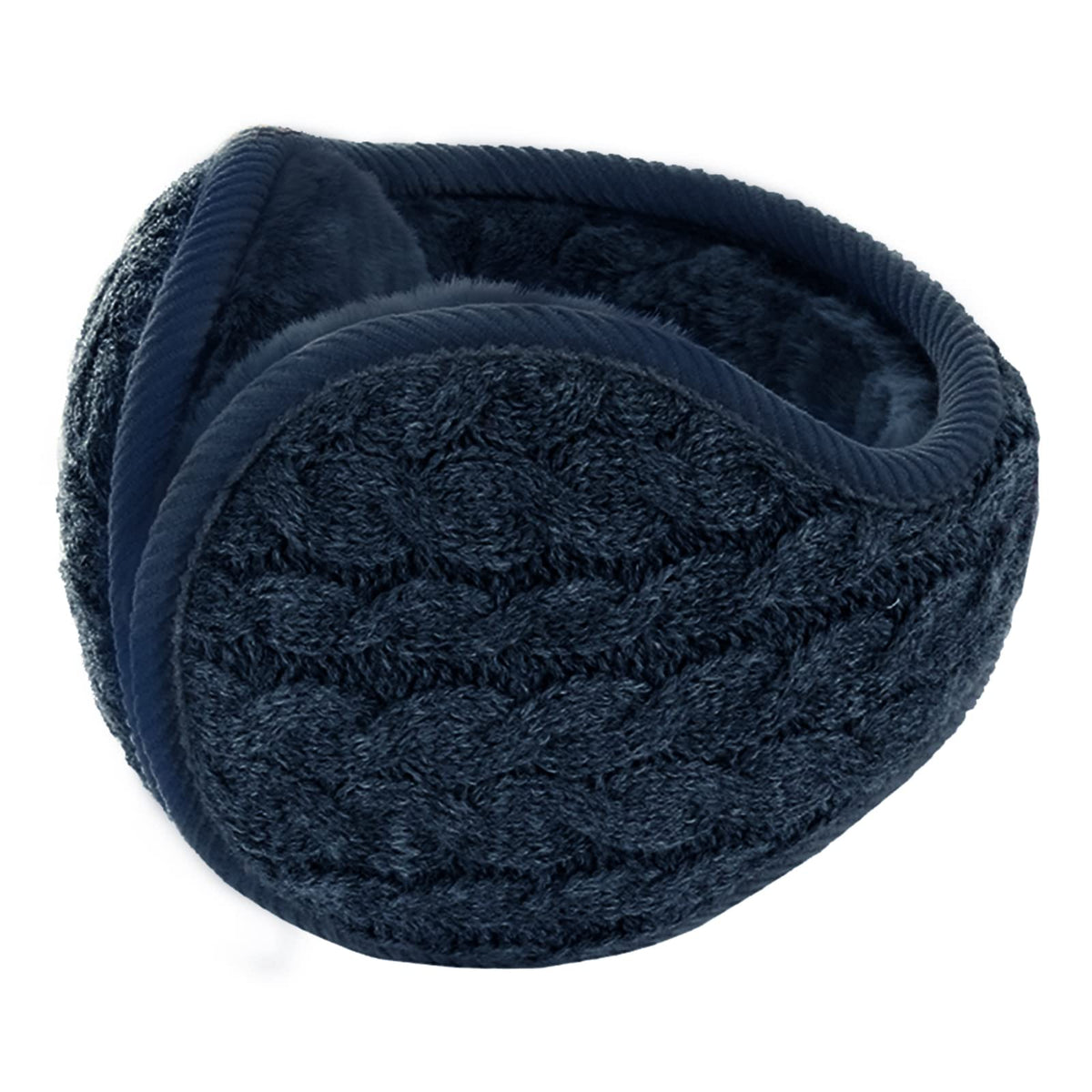 Surblue Unisex Warm Knit Earmuffs Ladies Outdoor Soft Cozy Winter Pure Color Fur Earwarmer