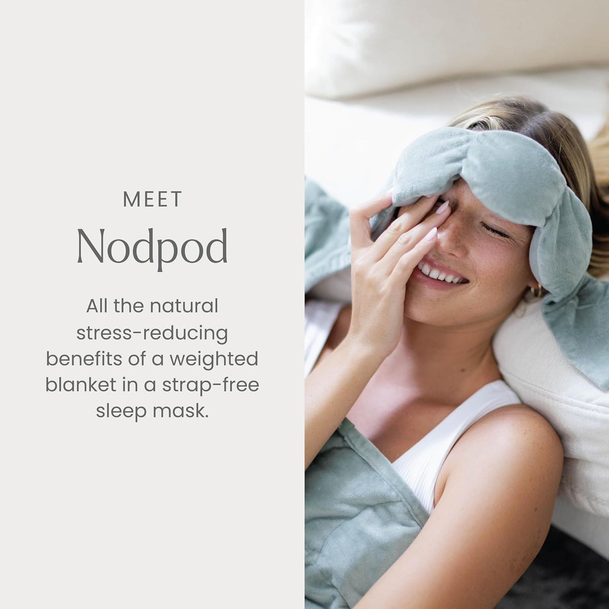 nodpod Patented Gentle Pressure Sleep Mask, Weighted Eye Mask