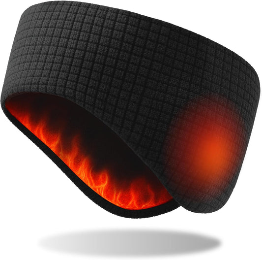 Ear Warmers Winter Headband Waffle Fleece Ear Muffs for Men Women