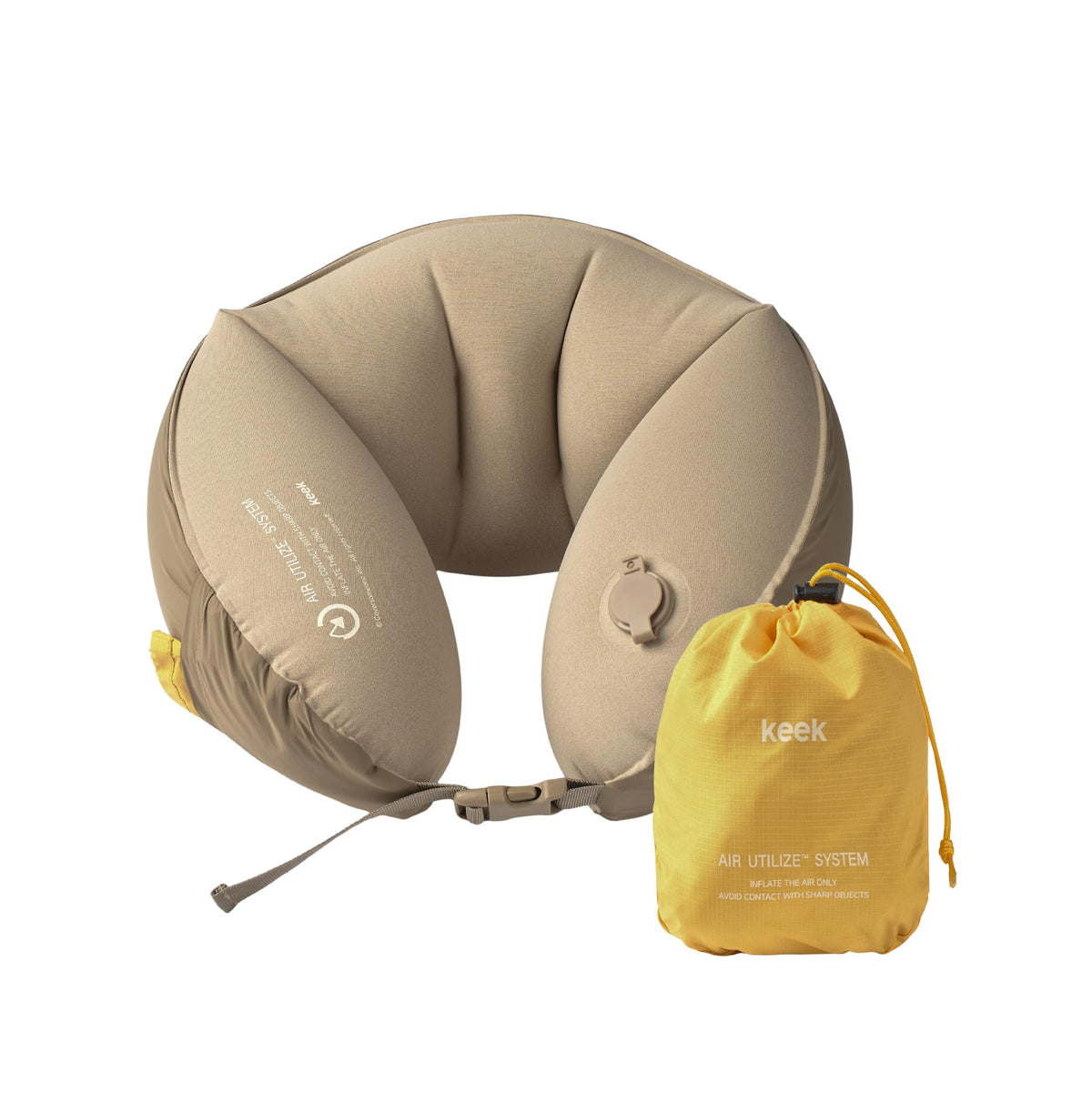 KEEK PillowO Travel Neck Pillow – Ultra-Light 82g, Packs Smaller Than a Passport, Perfect for Flights, Commuting & Camping