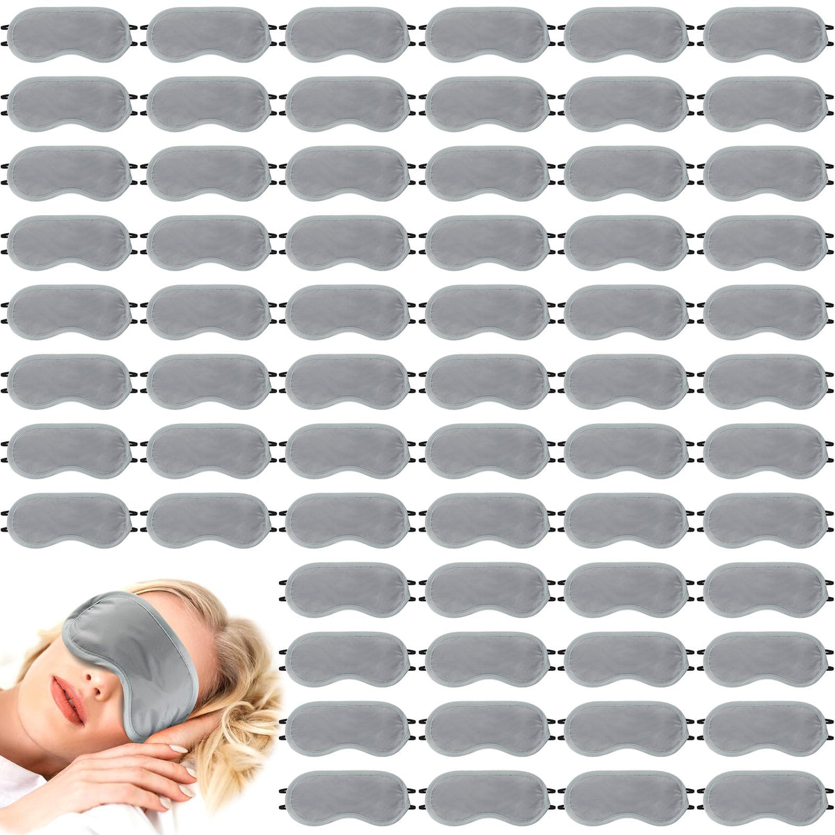 Tarpop 100 Pcs Eye Masks Adjustable Sleeping Mask, Dark Green