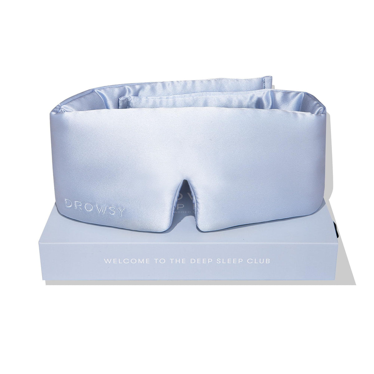 DROWSY Silk Sleep Mask - Face-Hugging, Padded Cocoon for Luxury Sleep in Total Darkness - 100% Pure Mulberry Silk (Black Jade)