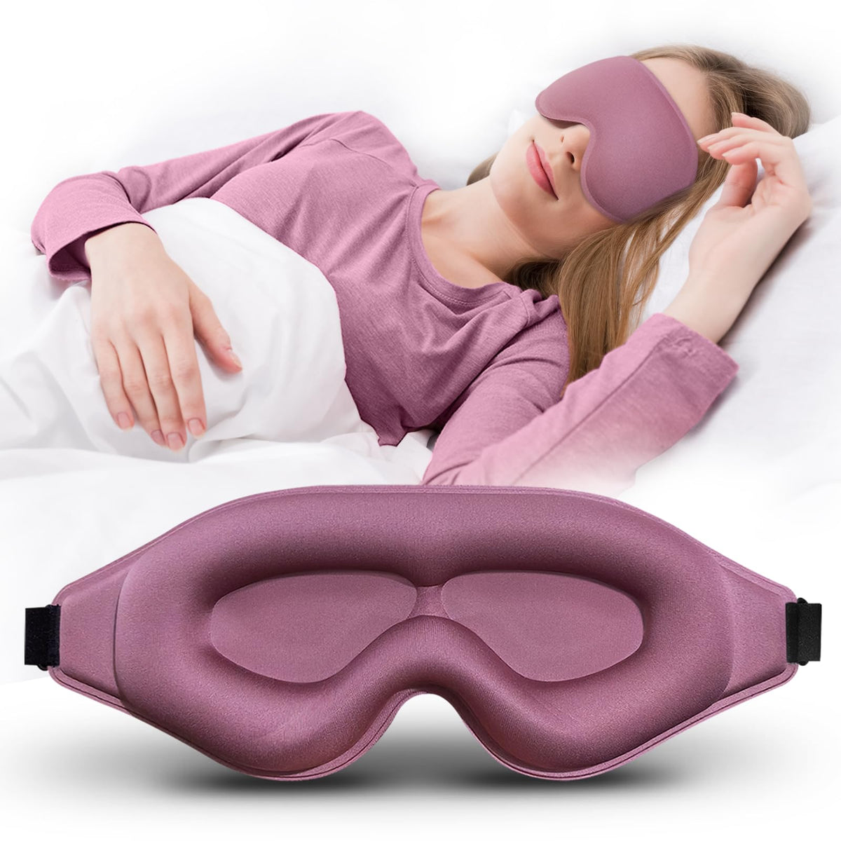 3D Advanced Eye Mask for Sleeping, Ultra Delicate Soft Skin Friendly Eye mask,100% Blackout Sleep Eye Mask for Sleep, Eyelash Extension Sleep mask, Sleeping Eye Masks for Men and Women