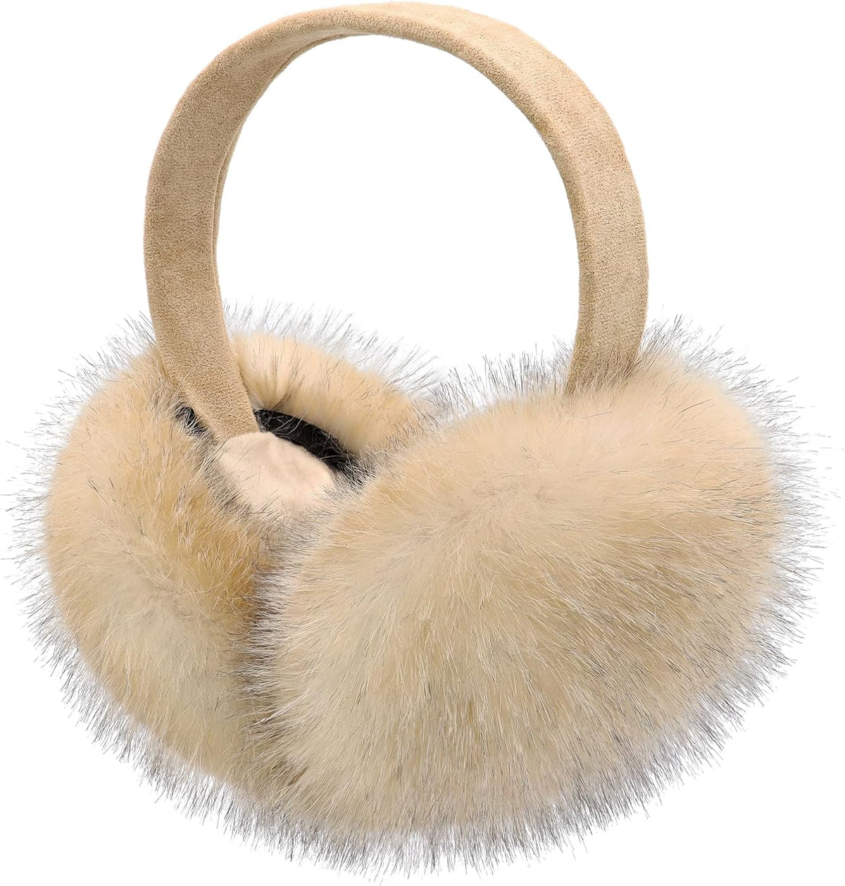 RUIKUNA Fluffy Ear Muffs Women Winter EarMuffs Girls Foldable Ear Warmers