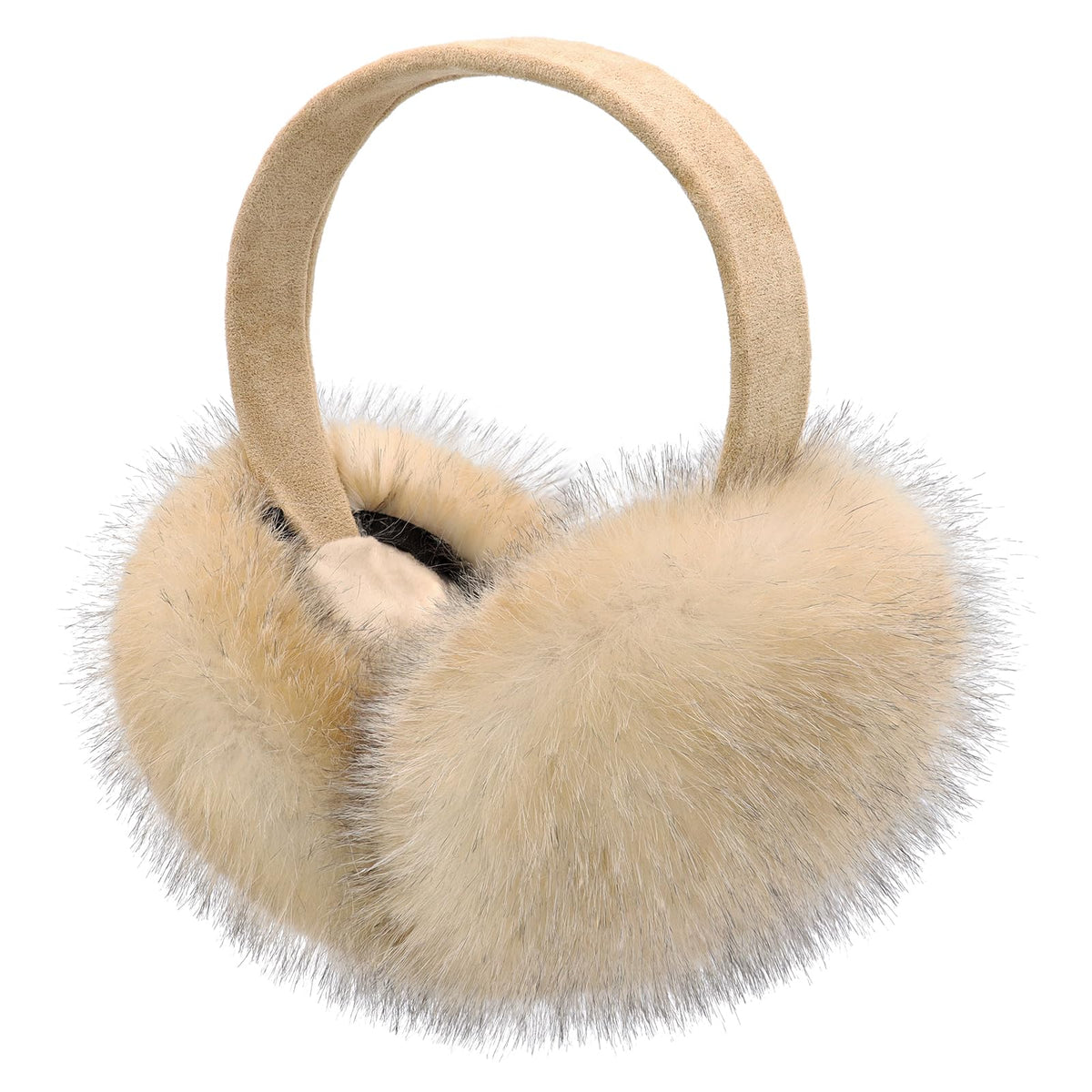 RUIKUNA Fluffy Ear Muffs Women Winter EarMuffs Girls Foldable Ear Warmers