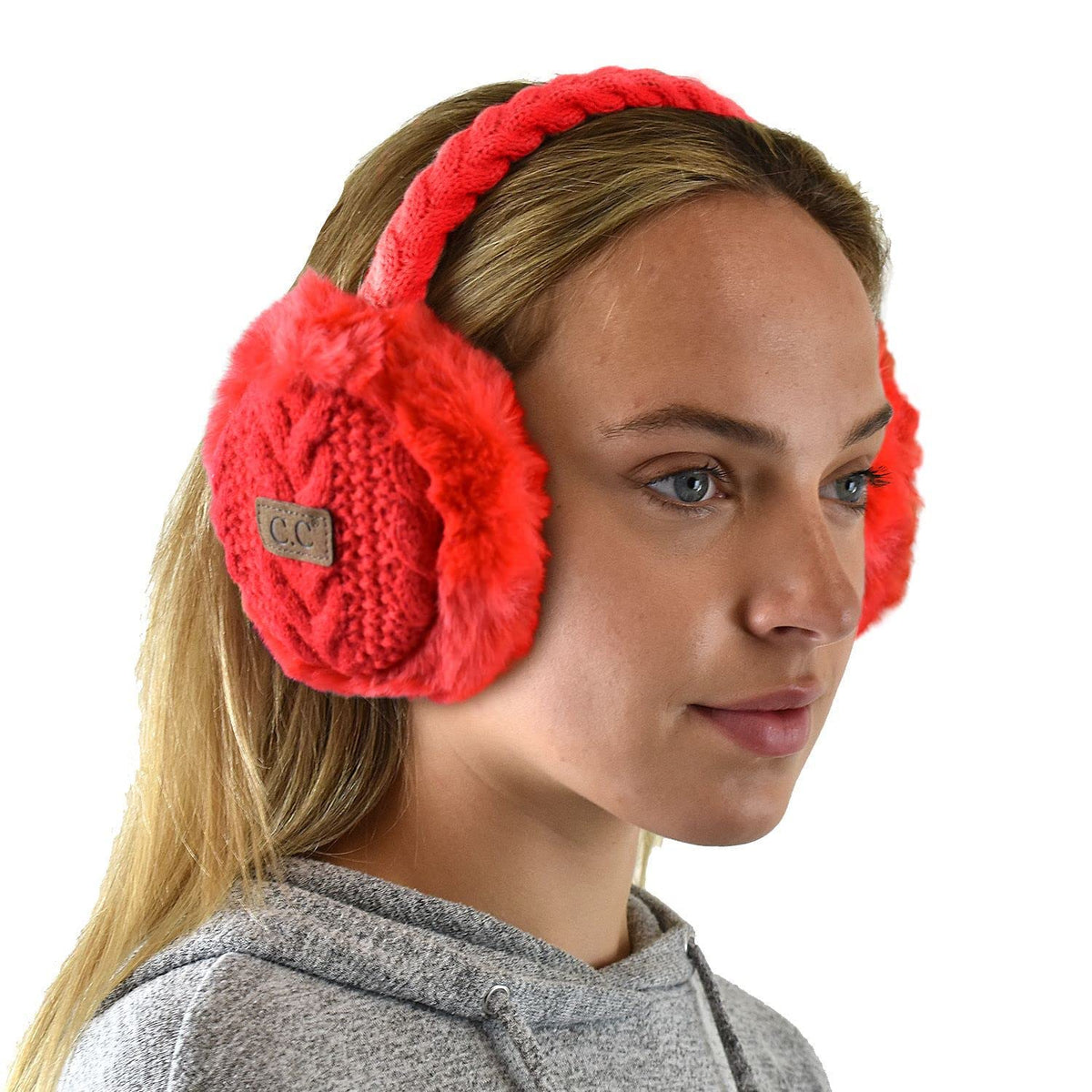 C.C Soft Winter Warm Adjustable Headband Ear Warmer Earmuffs