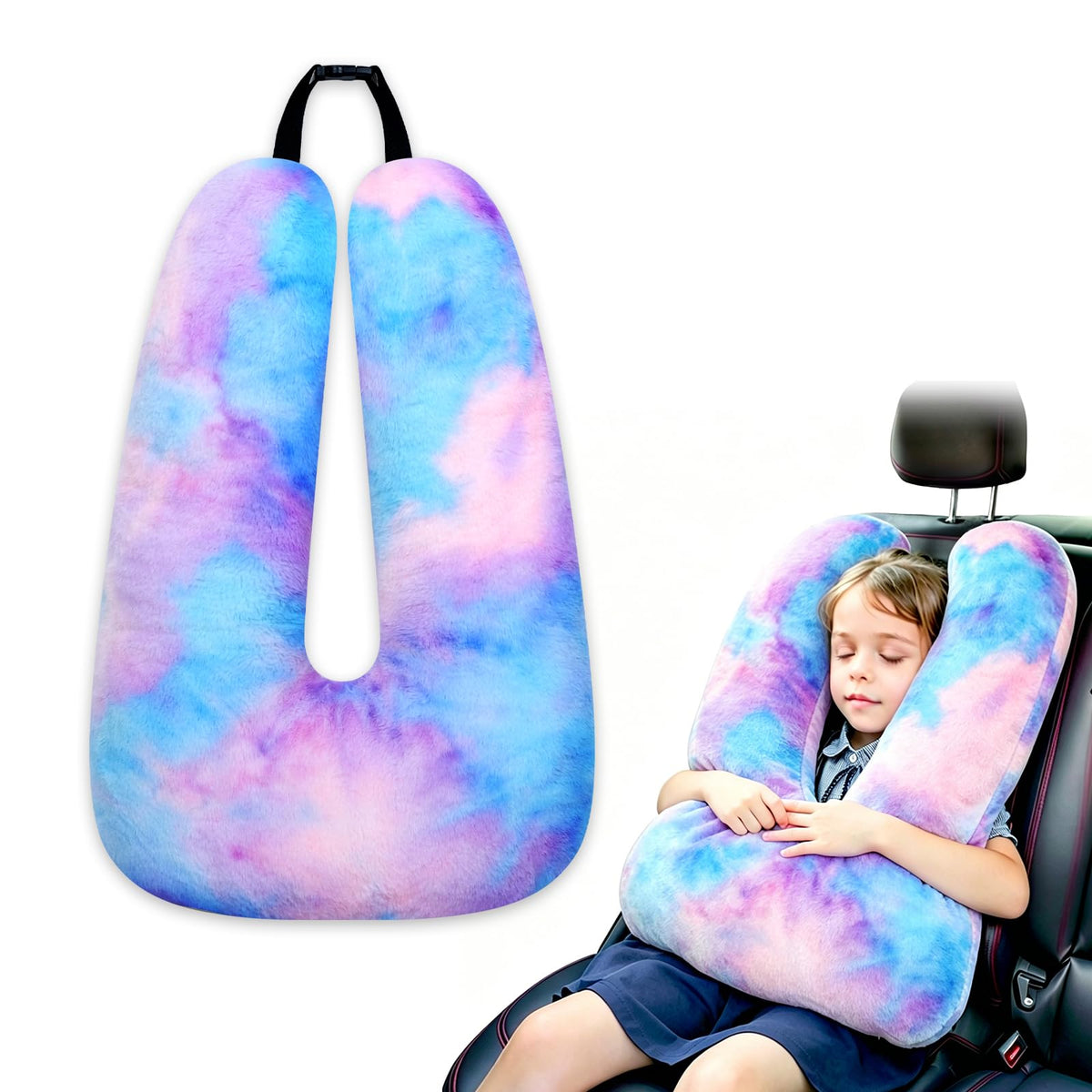 Atablyn Travel Pillows for Car Back Seat U Shaped Travel Pillow Cushion Car Pillow for Family Sleeping Airplane Adults and Children Head Neck and Body Support Long Distance Journey Accessories