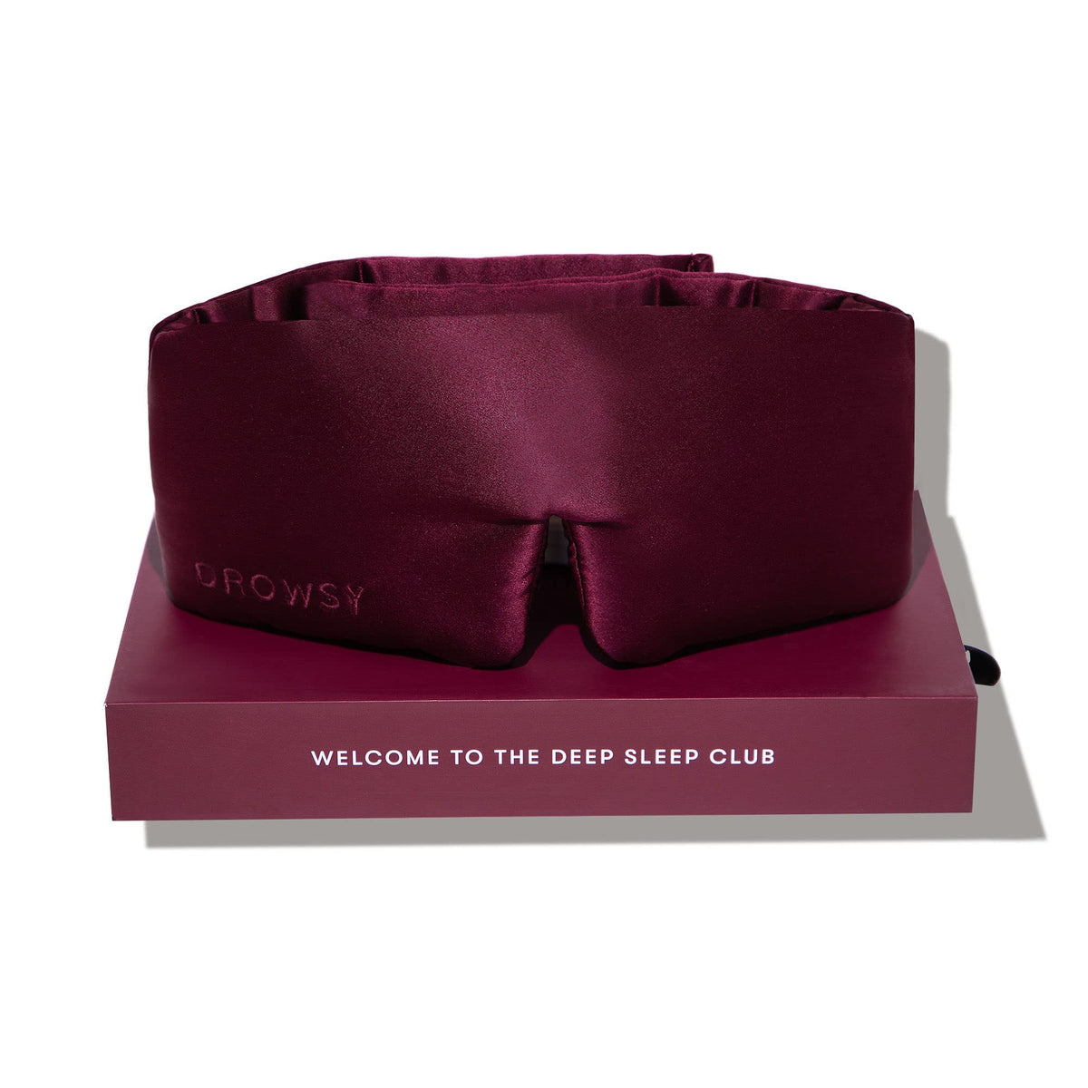 DROWSY Silk Sleep Mask - Face-Hugging, Padded Cocoon for Luxury Sleep in Total Darkness - 100% Pure Mulberry Silk (Black Jade)