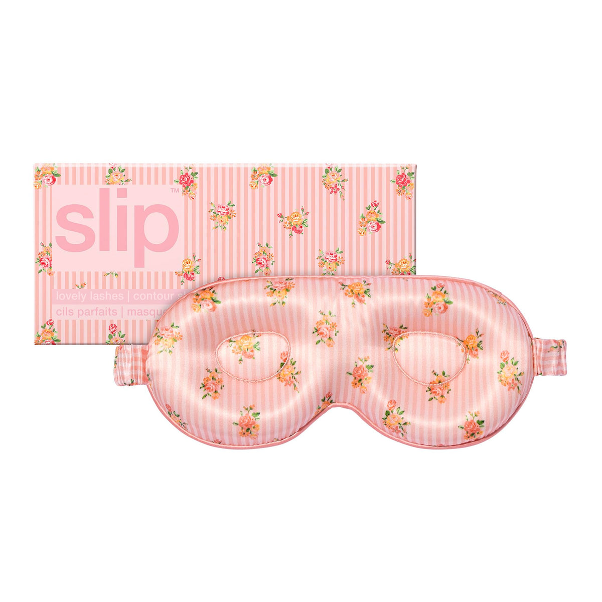 Slip Silk Contour Sleep Mask, Black - Lash-Friendly Design, Blocks Light