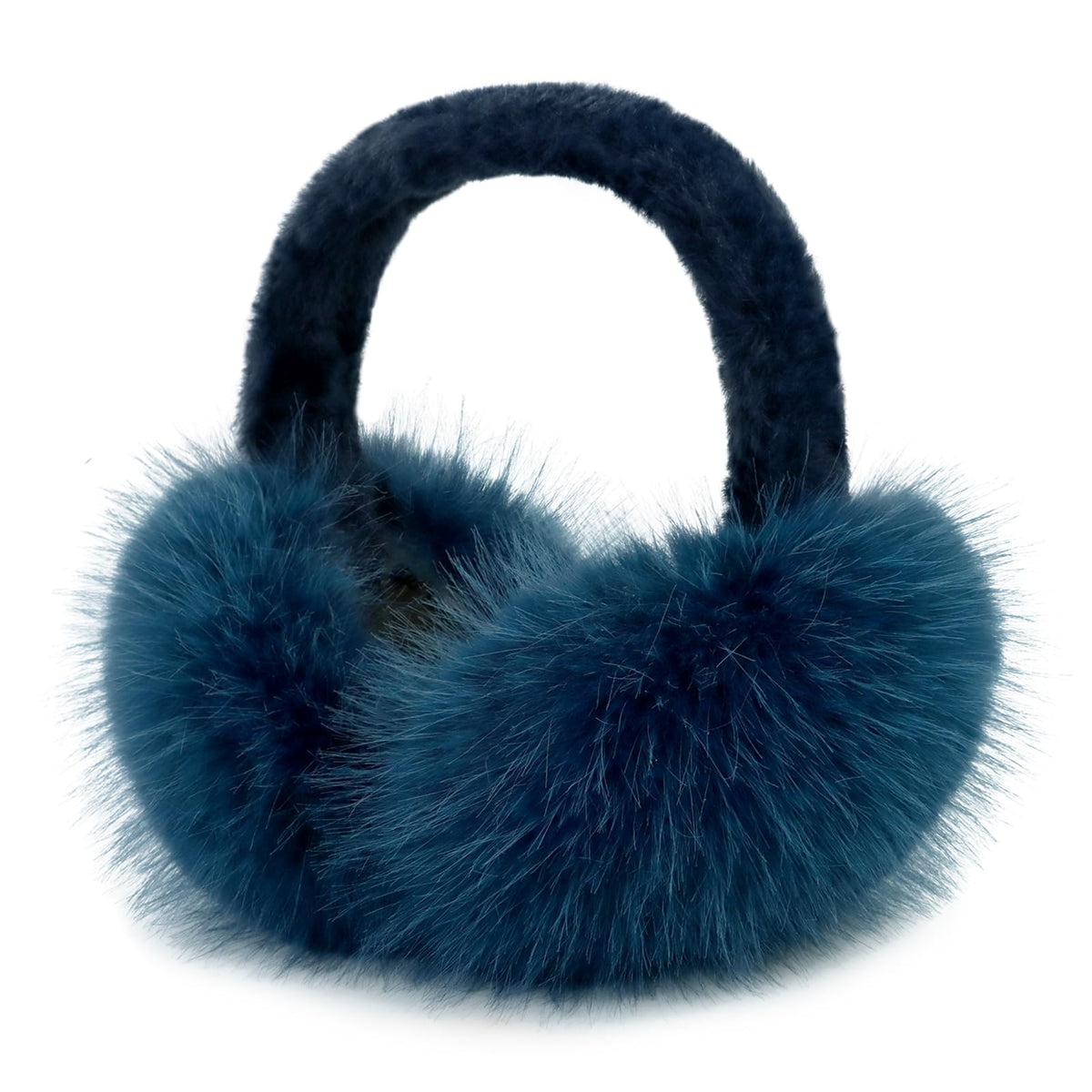 RUIKUNA Women Winter Ear Muffs Fluffy Faux Fur Earmuffs Foldable Ear Warmer Girls Soft Ear Covers