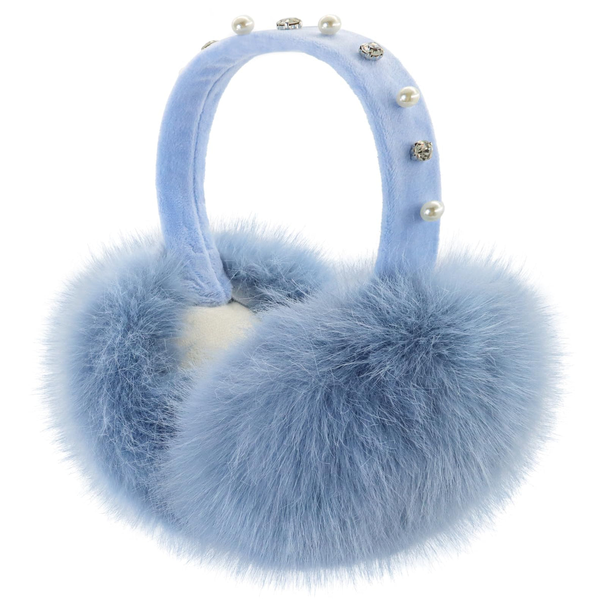 RUIKUNA Women Winter Ear Muffs Fluffy Faux Fur Earmuffs Foldable Ear Warmer Girls Soft Ear Covers