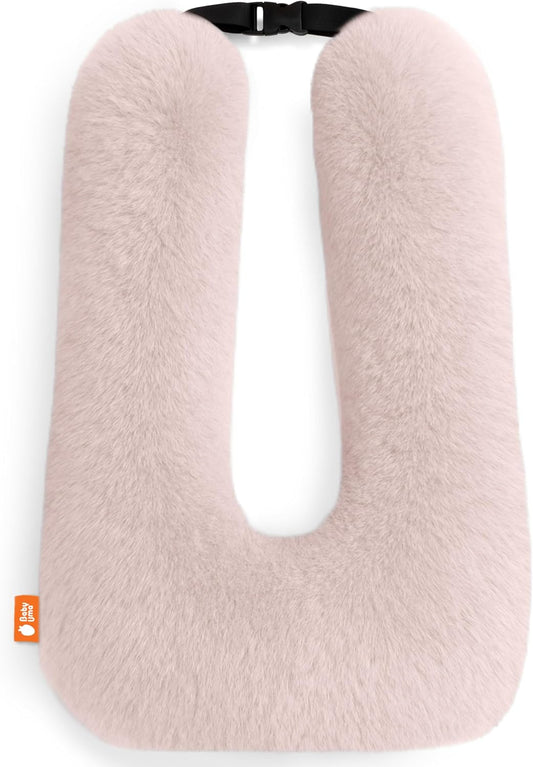 Baby Uma Car Pillow for Kids - Soft 'n Cozy U-Shaped Kids Travel Pillow, Machine Washable Cover & PP Cotton Filling, Car Seat Head Support Toddler, Neck Pillows for Travel (Blush)