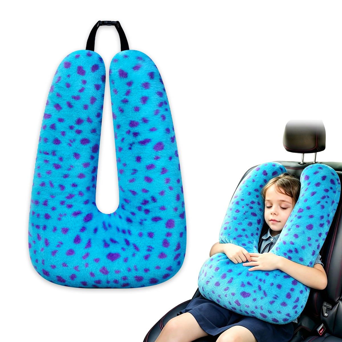 Atablyn Travel Pillows for Car Back Seat U Shaped Travel Pillow Cushion Car Pillow for Family Sleeping Airplane Adults and Children Head Neck and Body Support Long Distance Journey Accessories