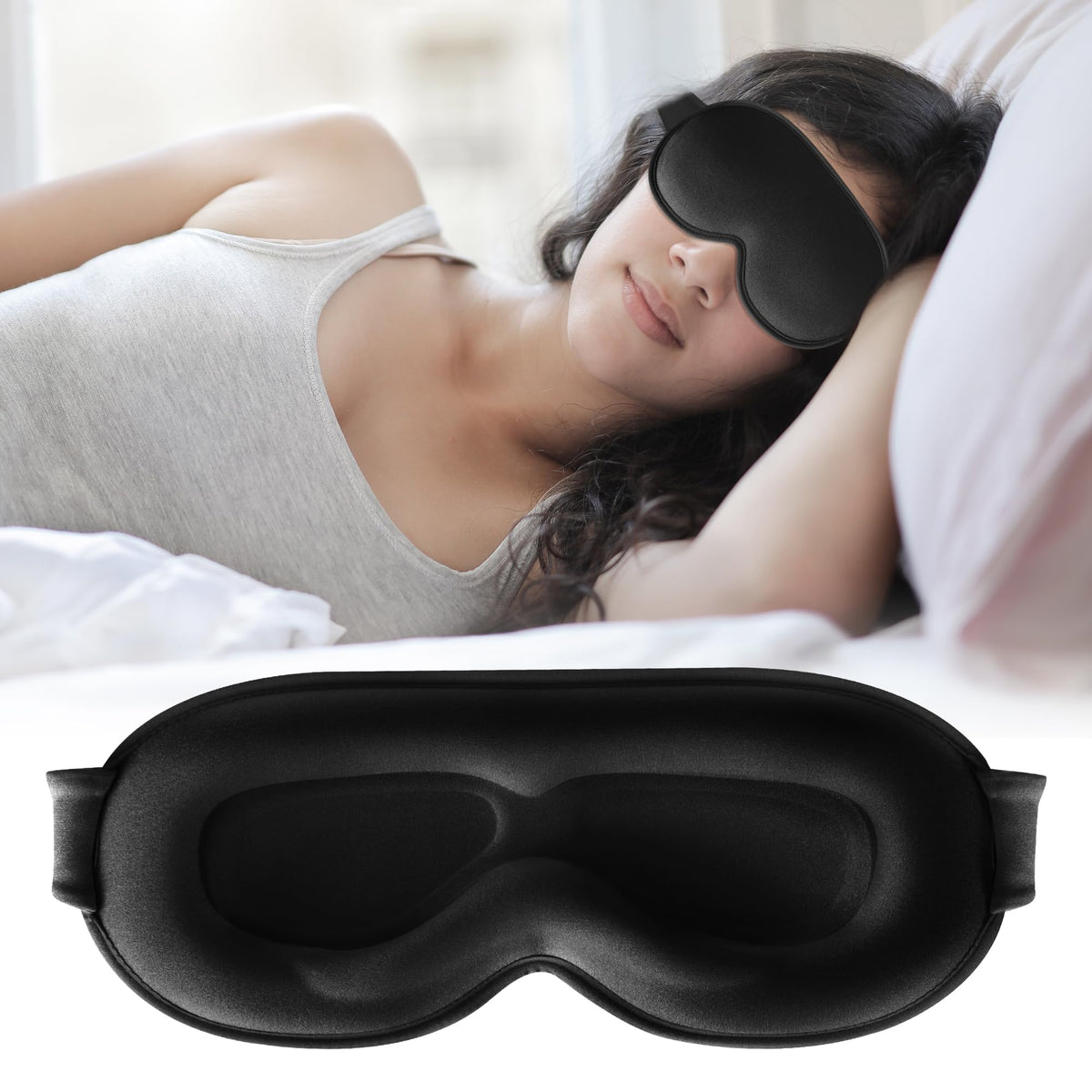 Sleep Mask for Lash Extensions, 3D Contoured Weighted Eye Cover