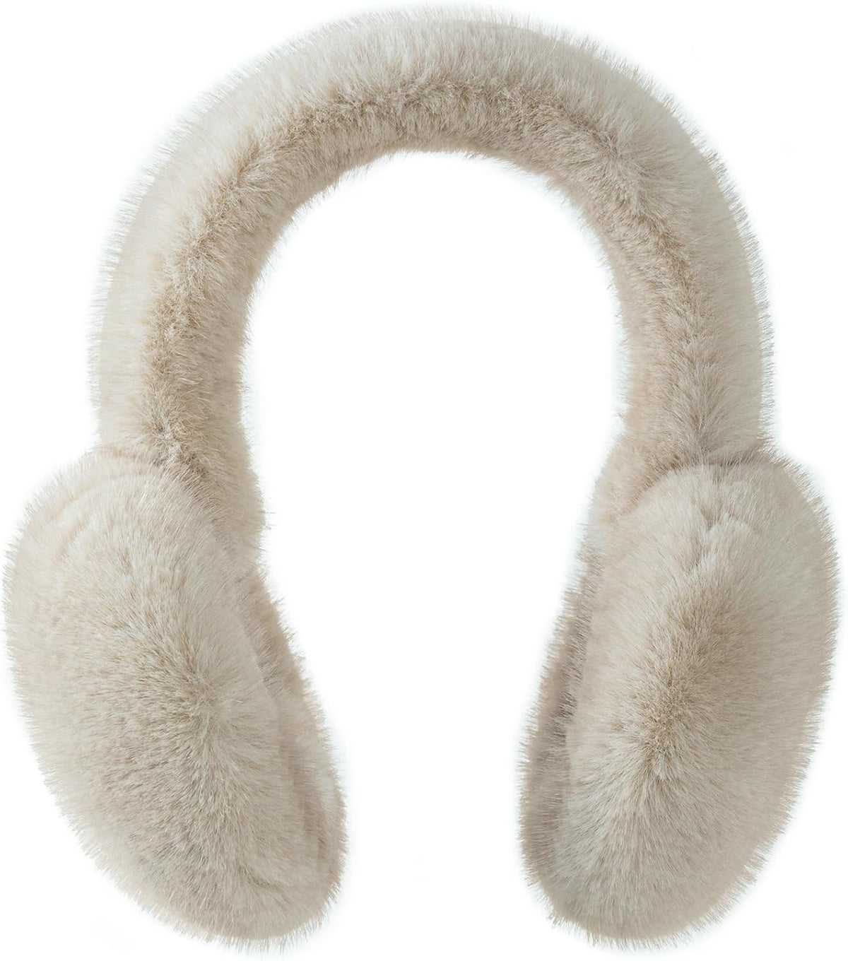 Flammi F Women's Earmuffs Winter, Plush Faux Fur Foldable Ear Warmers for Cold Weather, Ear Covers for Outdoor Sports, Skiing