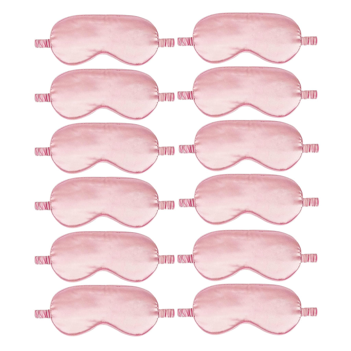 12PACK Silky Sleep Masks Satin Eye Mask Silk Eyes Cover for Sleeping Blackout Eyeshades Soft Blindfold Travel Nap Gifts