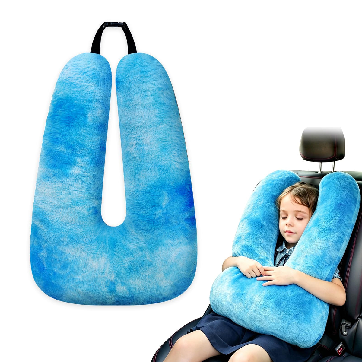 Atablyn Travel Pillows for Car Back Seat U Shaped Travel Pillow Cushion Car Pillow for Family Sleeping Airplane Adults and Children Head Neck and Body Support Long Distance Journey Accessories