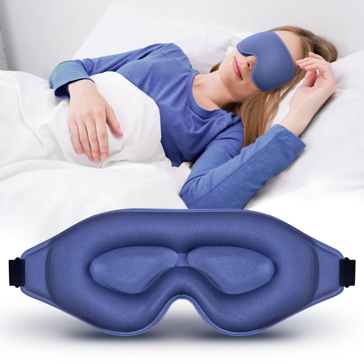 3D Advanced Eye Mask for Sleeping, Ultra Delicate Soft Skin Friendly Eye mask,100% Blackout Sleep Eye Mask for Sleep, Eyelash Extension Sleep mask, Sleeping Eye Masks for Men and Women