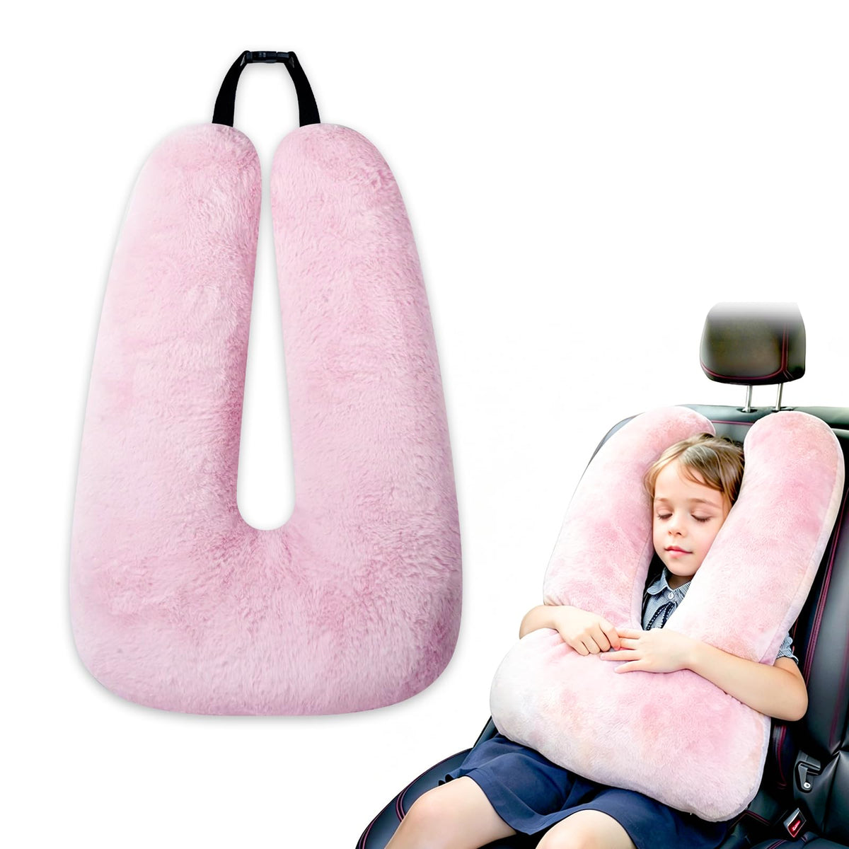 Atablyn Travel Pillows for Car Back Seat U Shaped Travel Pillow Cushion Car Pillow for Family Sleeping Airplane Adults and Children Head Neck and Body Support Long Distance Journey Accessories