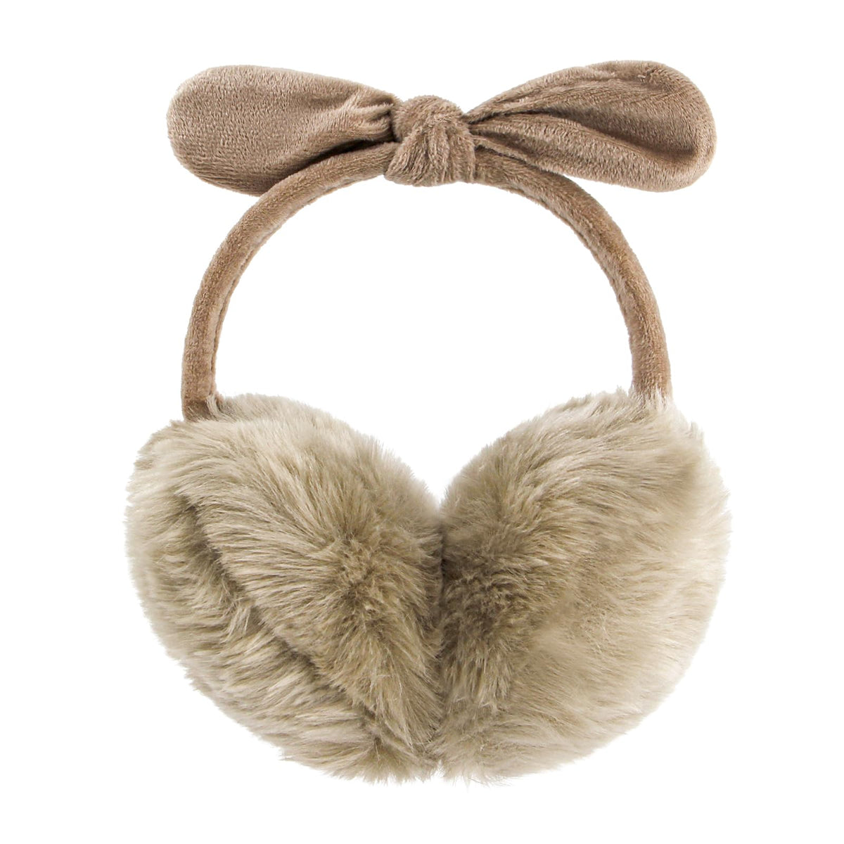 POXIMI Women Winter Earmuffs Girl Ski Adjustable Ear Covers for Kid Cute Bow Ear Warmer Outdoor Earmuff Fleece Lining