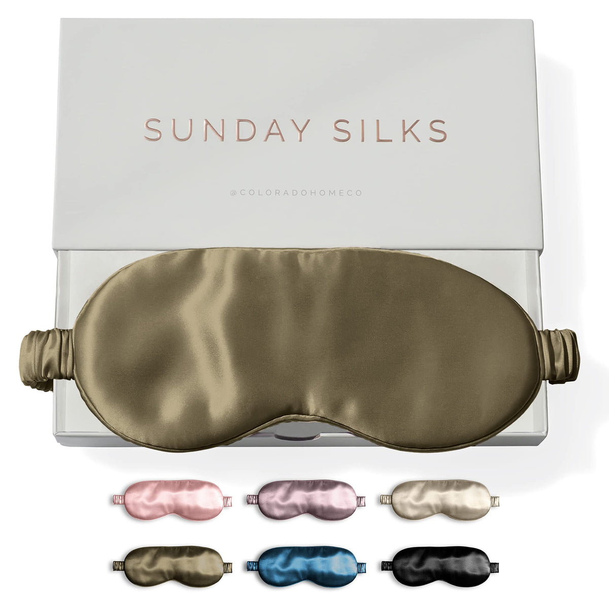 SUNDAYSILKS™ Exclusive Mulberry Silk Sleep Mask | Soft Eye Covers, Blackout Sleeping Mask for Women & Men | Silk Eye Mask for Sleep, Travel, and Relaxation | Antifaz para Dormir [Midnight Black]