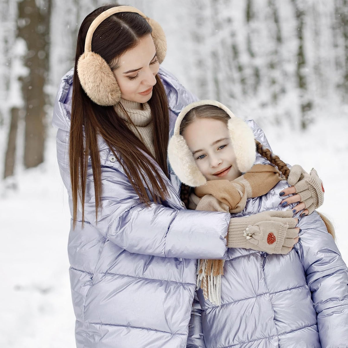 Ear Muffs for Winter Women, Adjustable Foldable Earmuffs