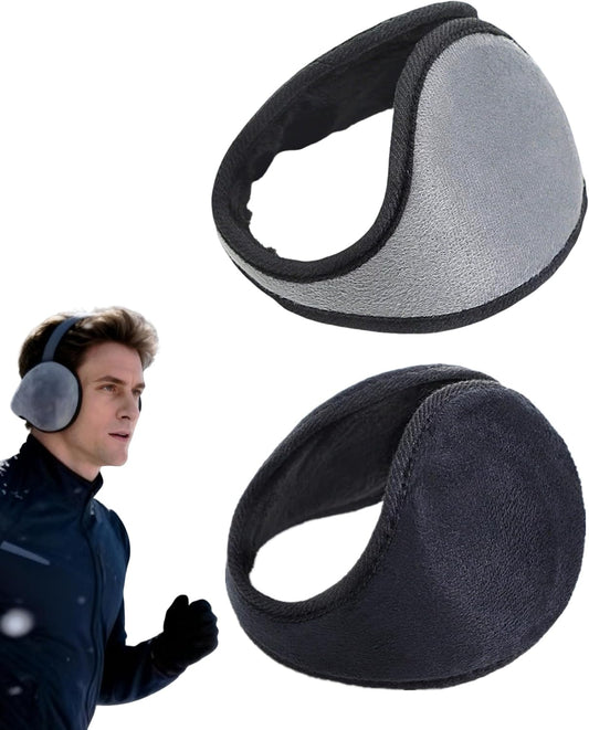 Ear Muffs for Winter Men Women Foldable Behind the Head, Fleece Earmuffs for Running Cycling Walking Outdoor