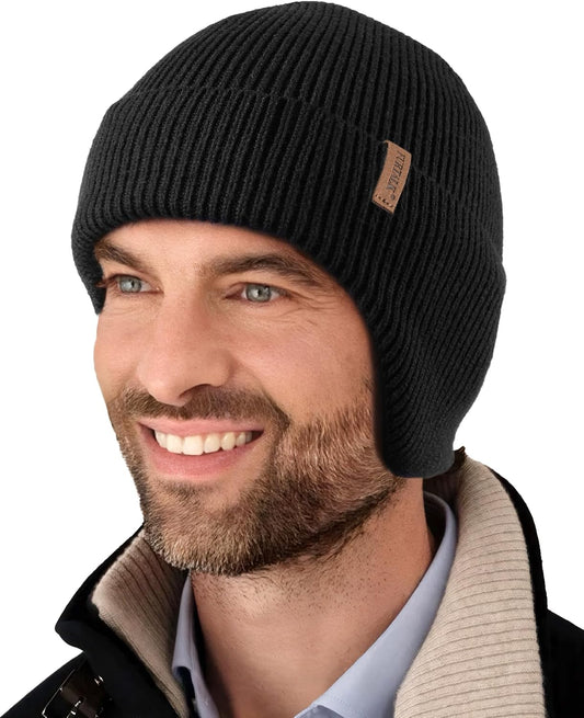 FURTALK Mens Winter Fleece Lined Beanie with Earflaps