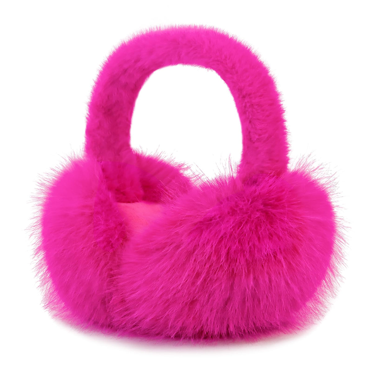 RUIKUNA Women Winter Ear Muffs Fluffy Faux Fur Earmuffs Foldable Ear Warmer Girls Soft Ear Covers