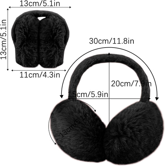 1 Pcs Headband Winter, Ear Muffs for Women & Men, Foldable Fluffy Earmuffs with Headband, Headband Winter