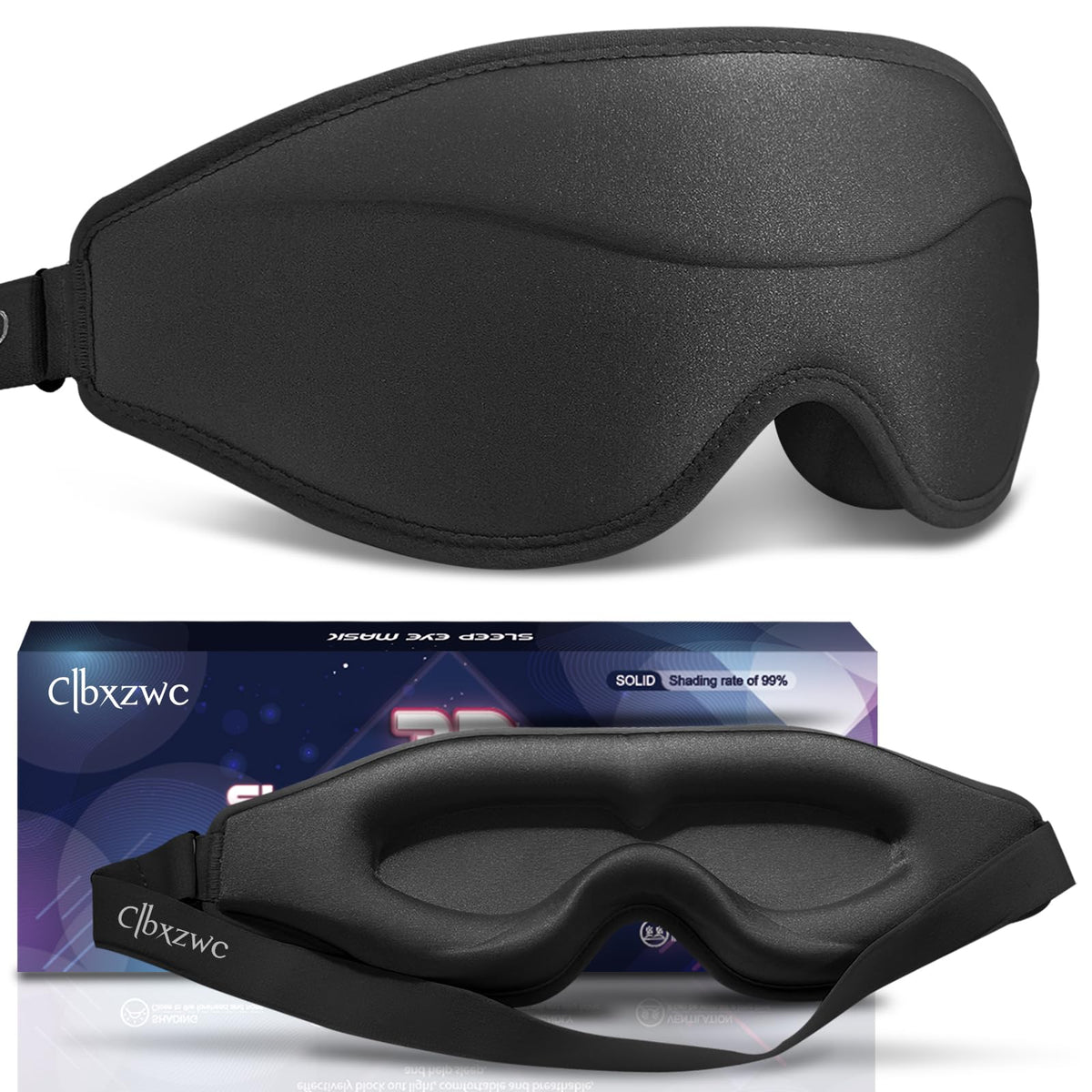 3D Advanced Eye Mask for Sleeping, Ultra Delicate Soft Skin Friendly Eye mask,100% Blackout Sleep Eye Mask for Sleep, Eyelash Extension Sleep mask, Sleeping Eye Masks for Men and Women