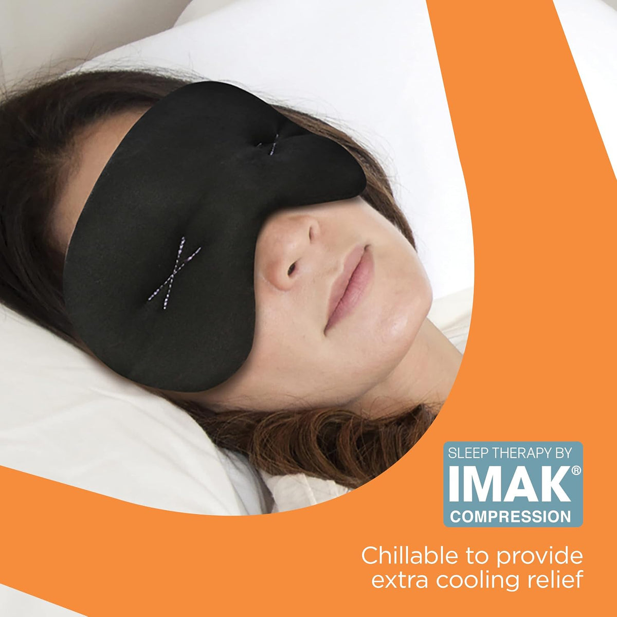 Brownmed Eye Pillow Compression Eye Mask, Cooling, Universal Fit, Black