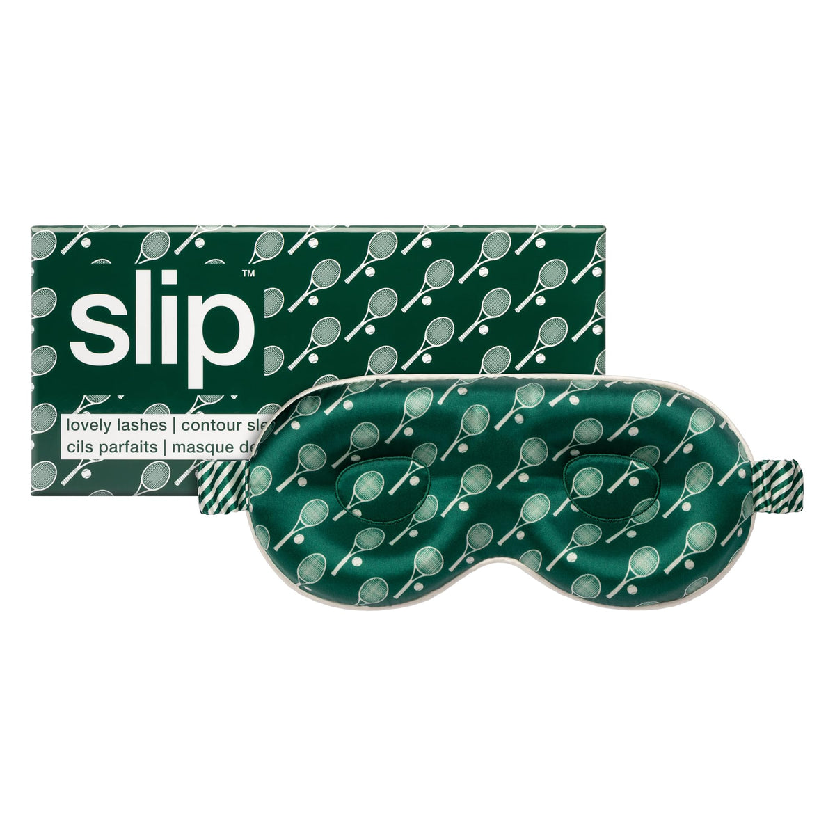 Slip Silk Contour Sleep Mask, Black - Lash-Friendly Design, Blocks Light