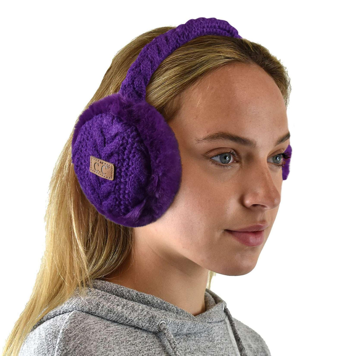 C.C Soft Winter Warm Adjustable Headband Ear Warmer Earmuffs