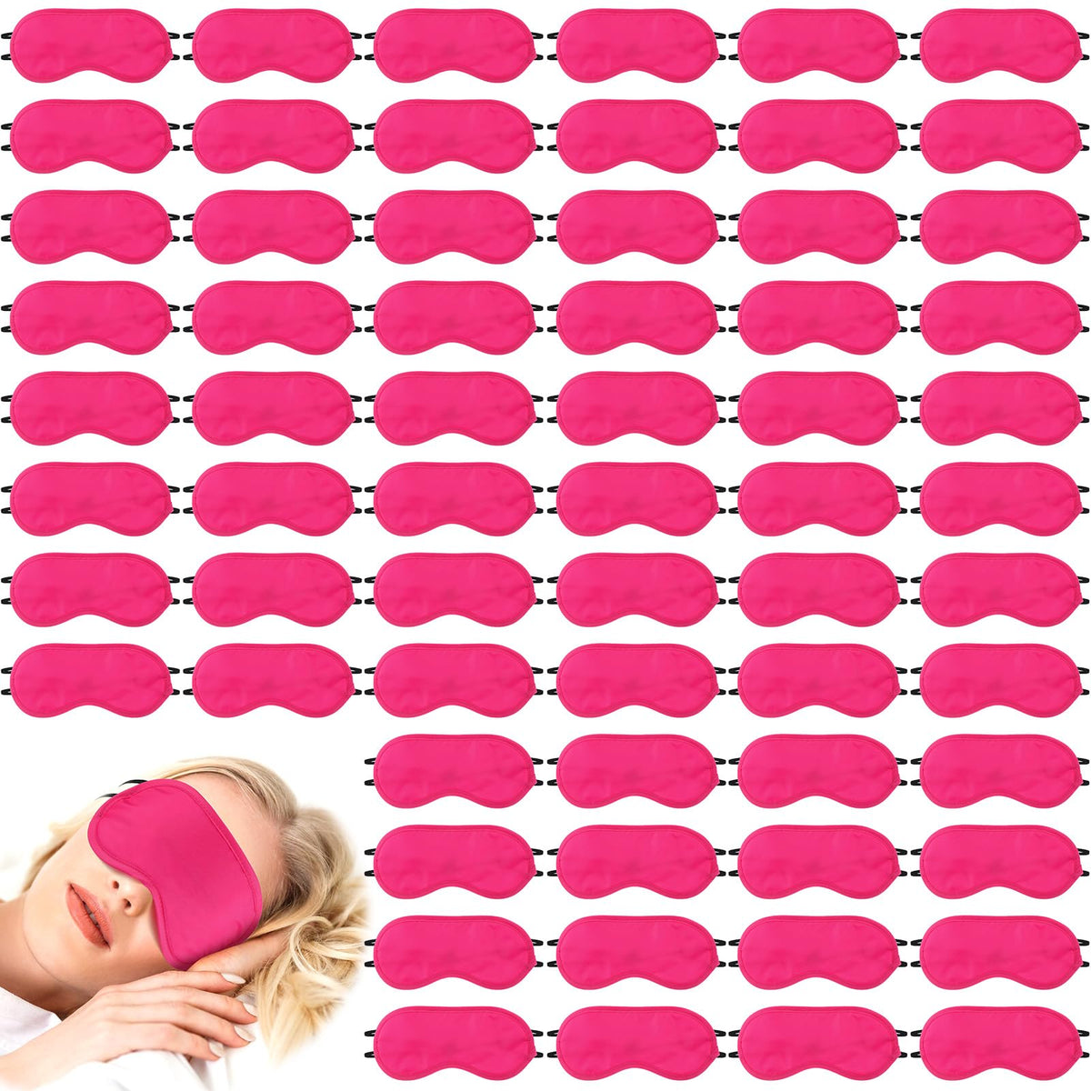 Tarpop 100 Pcs Eye Masks Adjustable Sleeping Mask, Dark Green