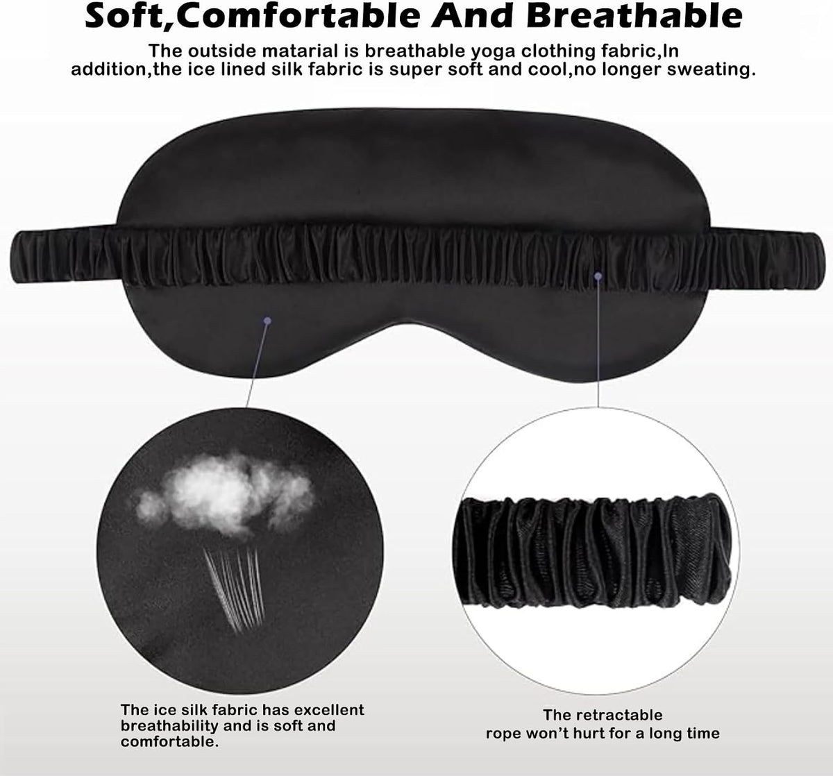 12PACK Silky Sleep Masks Satin Eye Mask Silk Eyes Cover for Sleeping Blackout Eyeshades Soft Blindfold Travel Nap Gifts