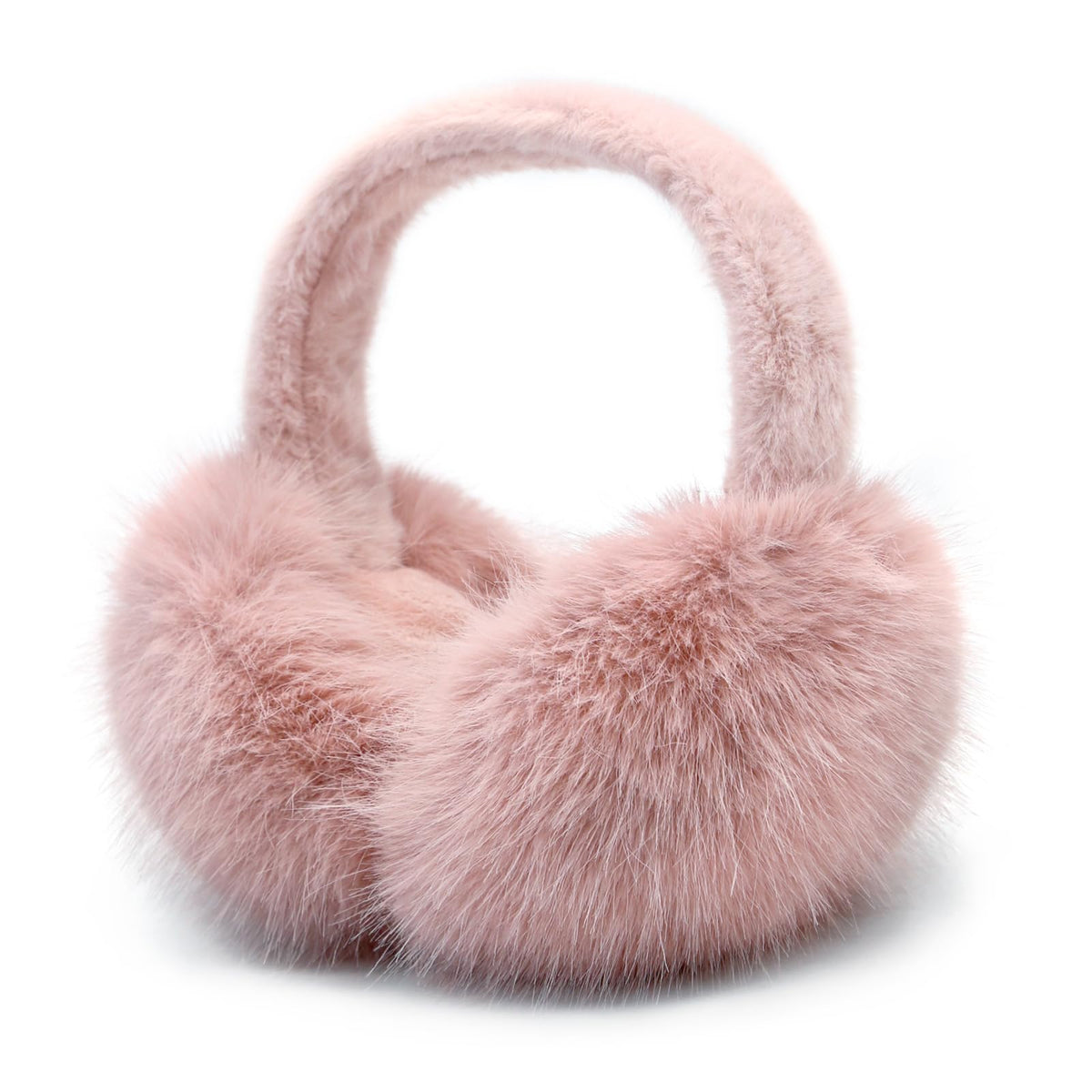 RUIKUNA Women Winter Ear Muffs Fluffy Faux Fur Earmuffs Foldable Ear Warmer Girls Soft Ear Covers