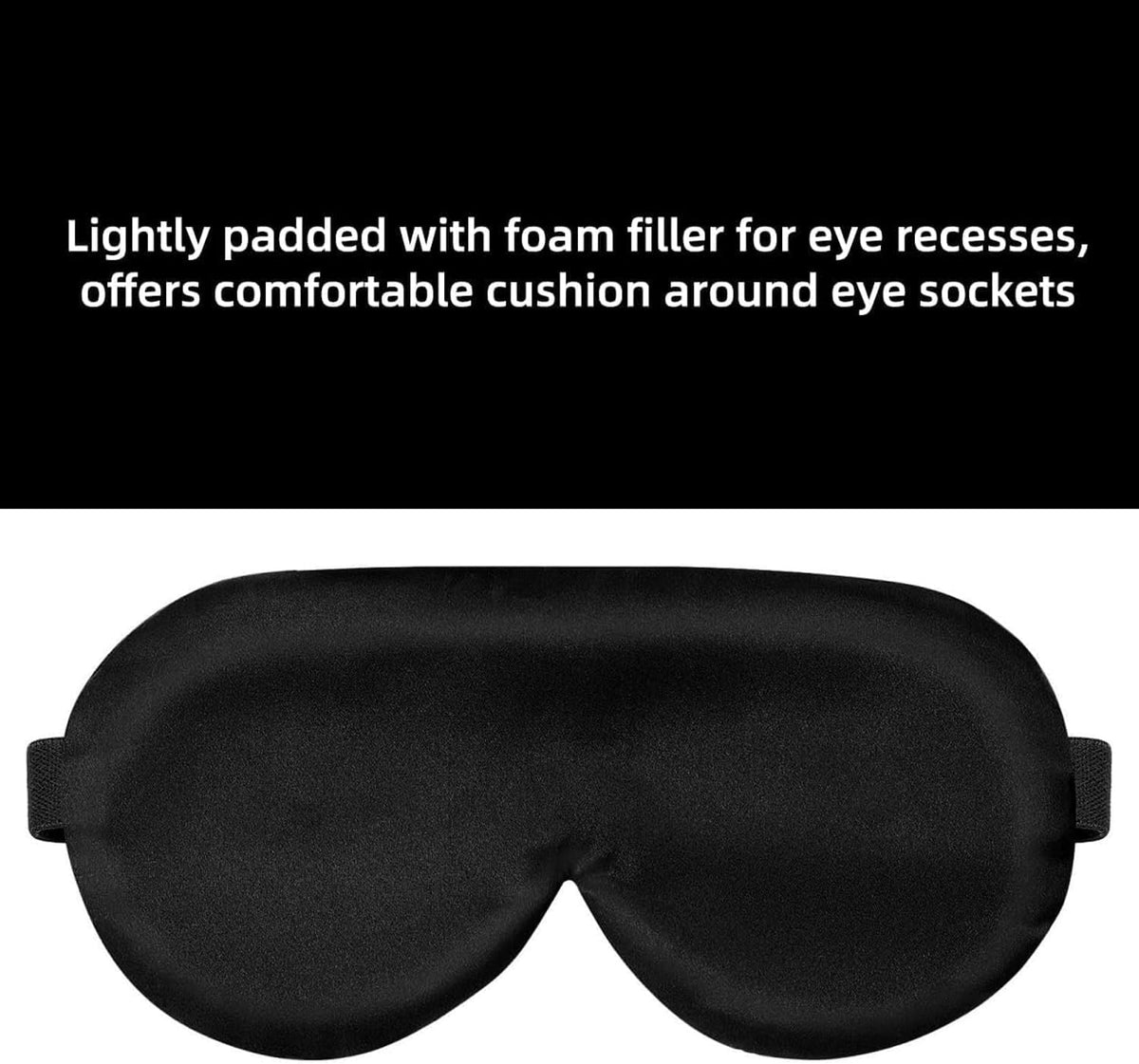 Alaska Bear Sleep Mask Silk Eye Cover with Shaped Pad, Machine Washable