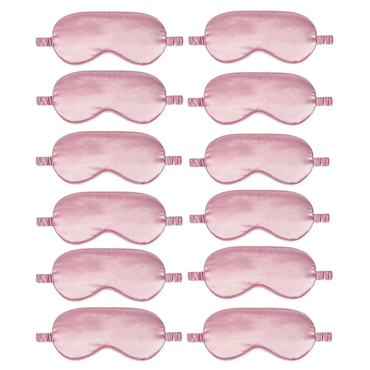 12PACK Silky Sleep Masks Satin Eye Mask Silk Eyes Cover for Sleeping Blackout Eyeshades Soft Blindfold Travel Nap Gifts