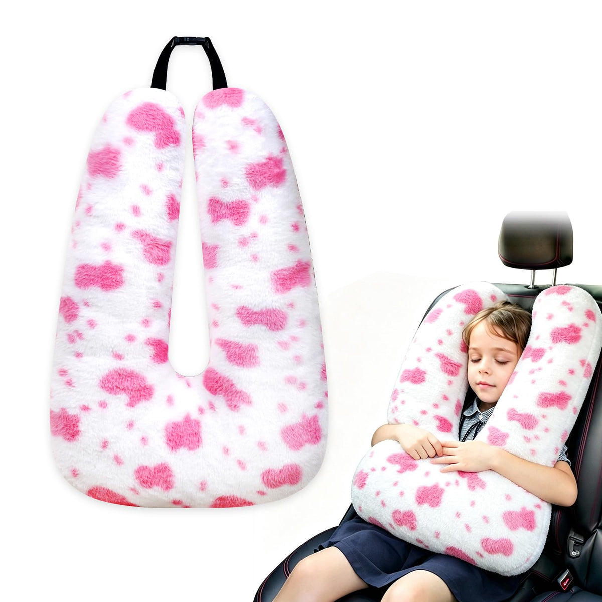 Atablyn Travel Pillows for Car Back Seat U Shaped Travel Pillow Cushion Car Pillow for Family Sleeping Airplane Adults and Children Head Neck and Body Support Long Distance Journey Accessories