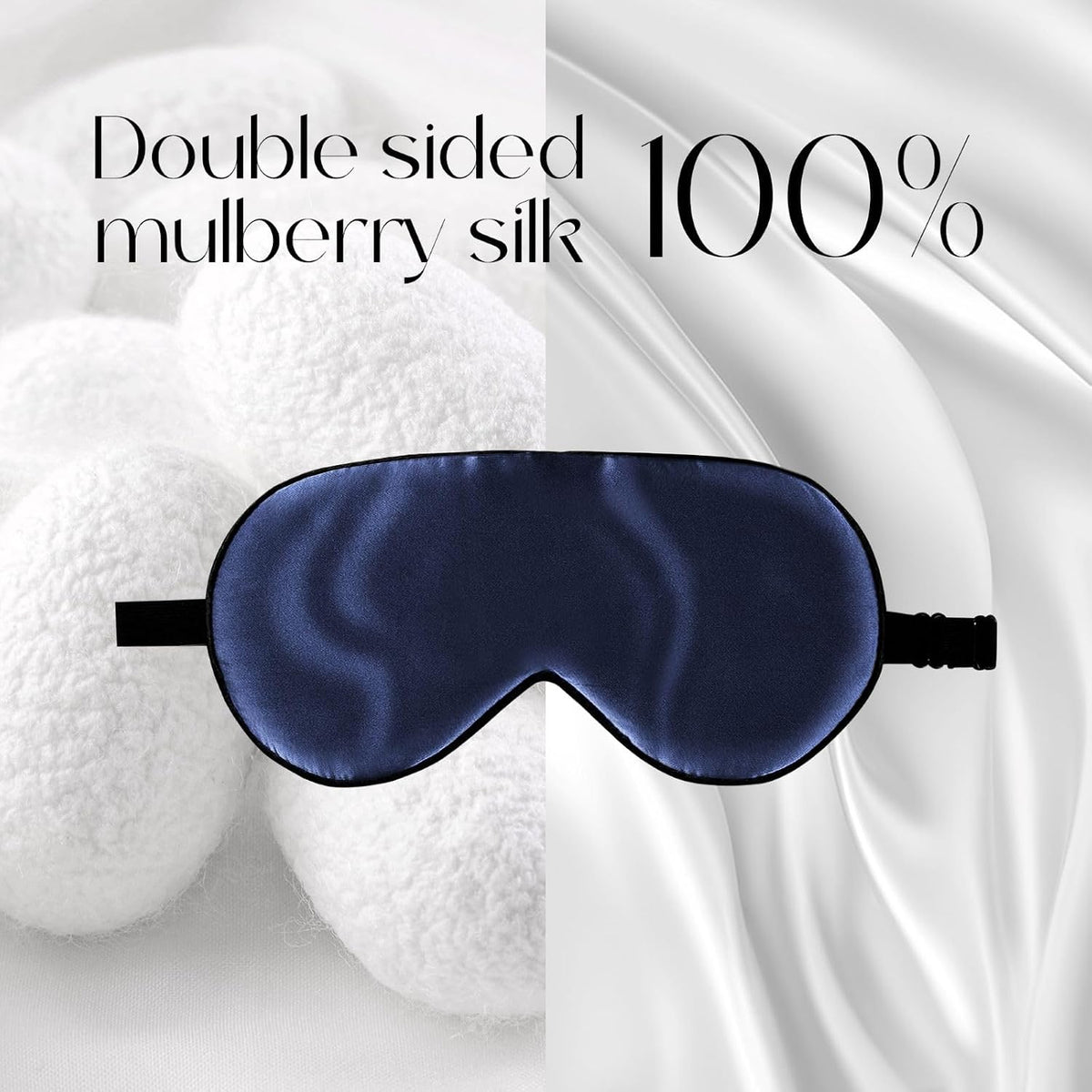 ZIMASILK Adjustable 100% Mulberry Silk Sleep Mask