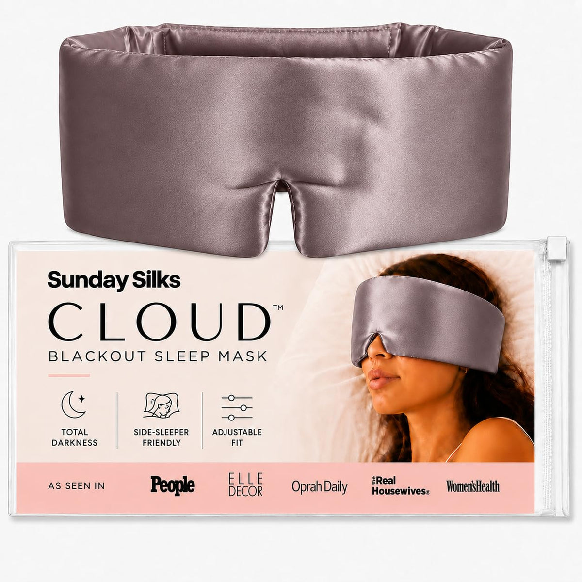 SUNDAYSILKS Silk Sleep Mask, Silk Eye Mask for Sleeping, Women & Men, Olive