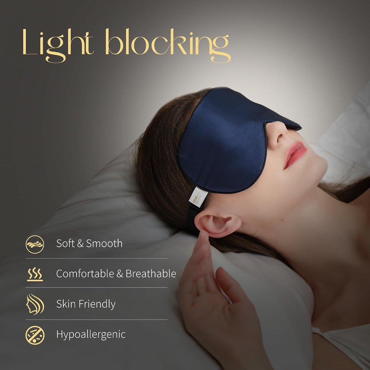ZIMASILK Adjustable 100% Mulberry Silk Sleep Mask