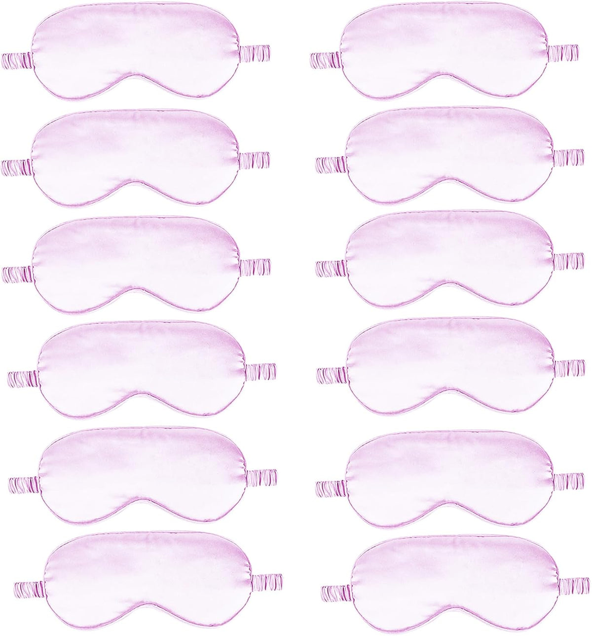 12PACK Silky Sleep Masks Satin Eye Mask Silk Eyes Cover for Sleeping Blackout Eyeshades Soft Blindfold Travel Nap Gifts