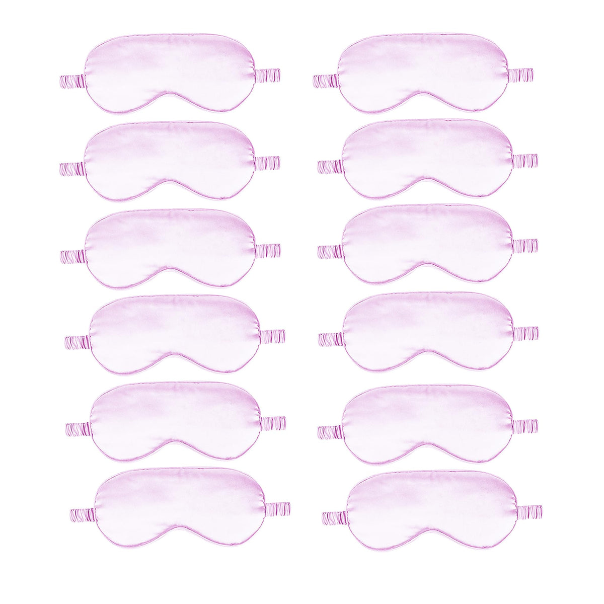 12PACK Silky Sleep Masks Satin Eye Mask Silk Eyes Cover for Sleeping Blackout Eyeshades Soft Blindfold Travel Nap Gifts