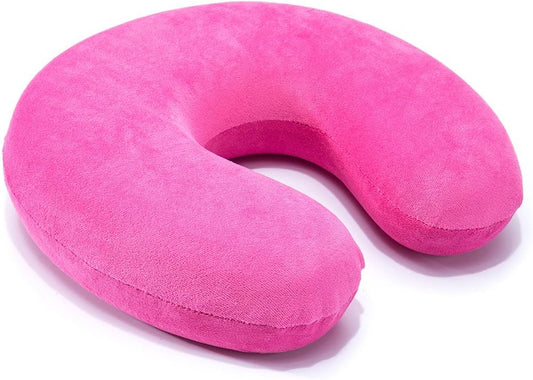 Mr.Ho U Shaped Memory Foam Pillow Neck Head Cushion Pillow Support Rest Outdoors Car Office Home Travel Pillow Cushion(Pink)