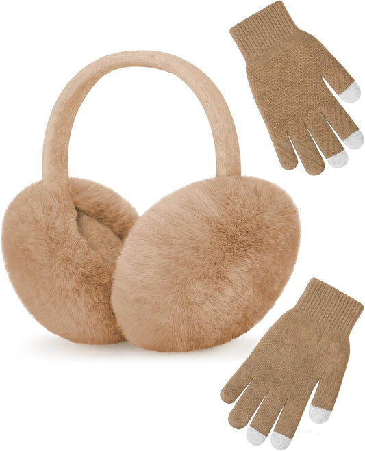 YSense Winter Earmuffs Warmers for Women, Ear Muffs Gloves Gifts