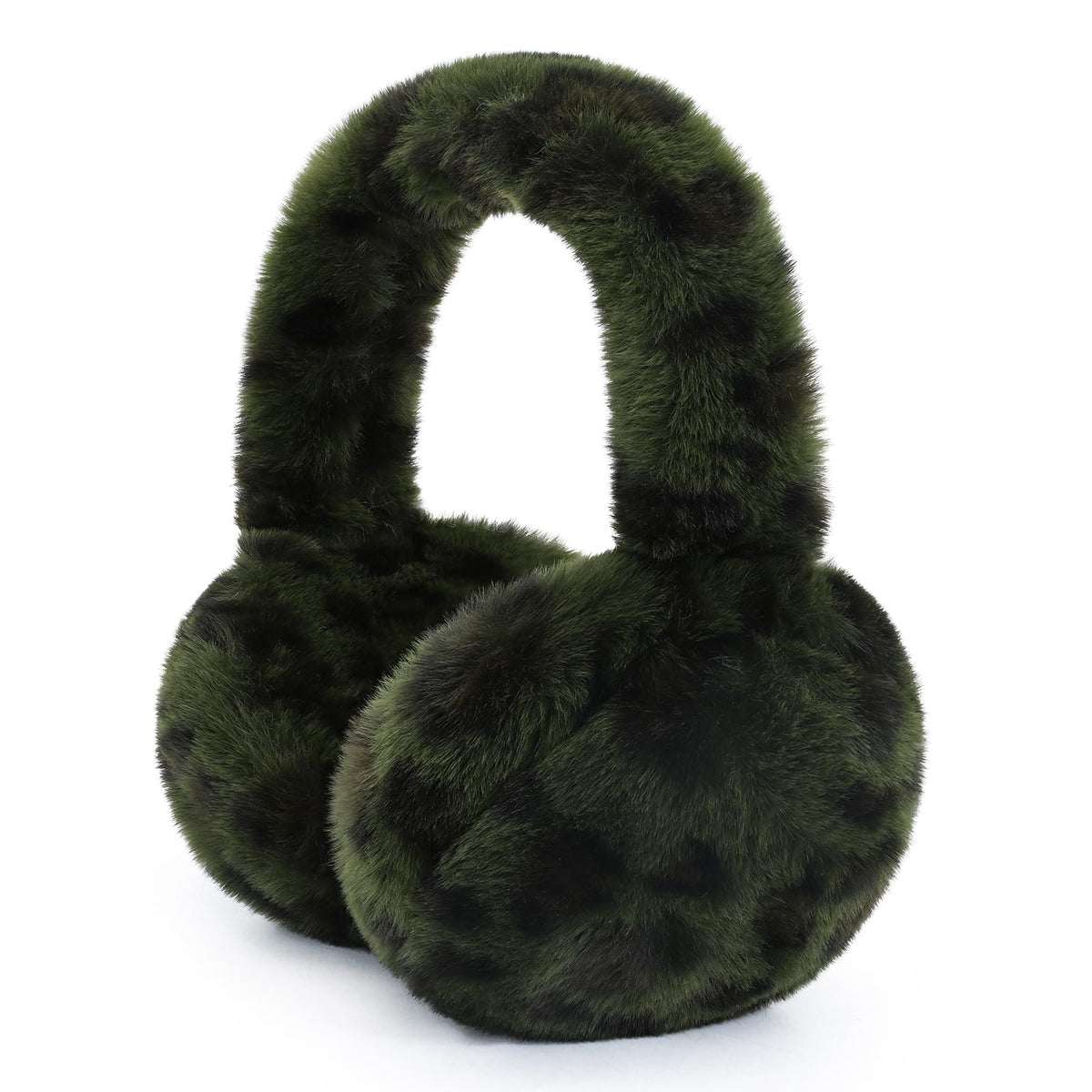 Winter Ear Muffs for Women Girls Faux Fur Cute White Earmuffs Fluffy Ear Warmers Foldable Ear Covers Outdoor