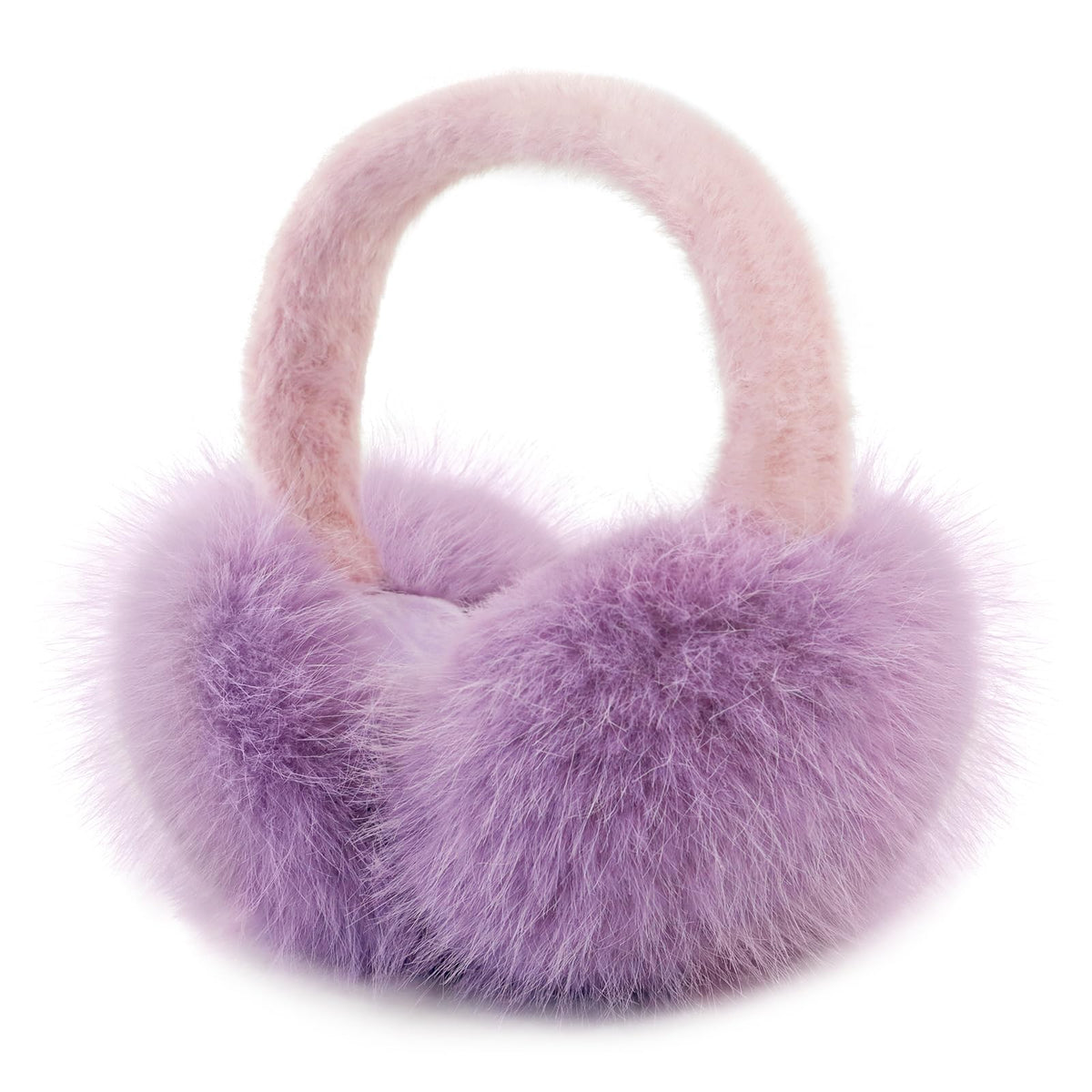 RUIKUNA Women Winter Ear Muffs Fluffy Faux Fur Earmuffs Foldable Ear Warmer Girls Soft Ear Covers
