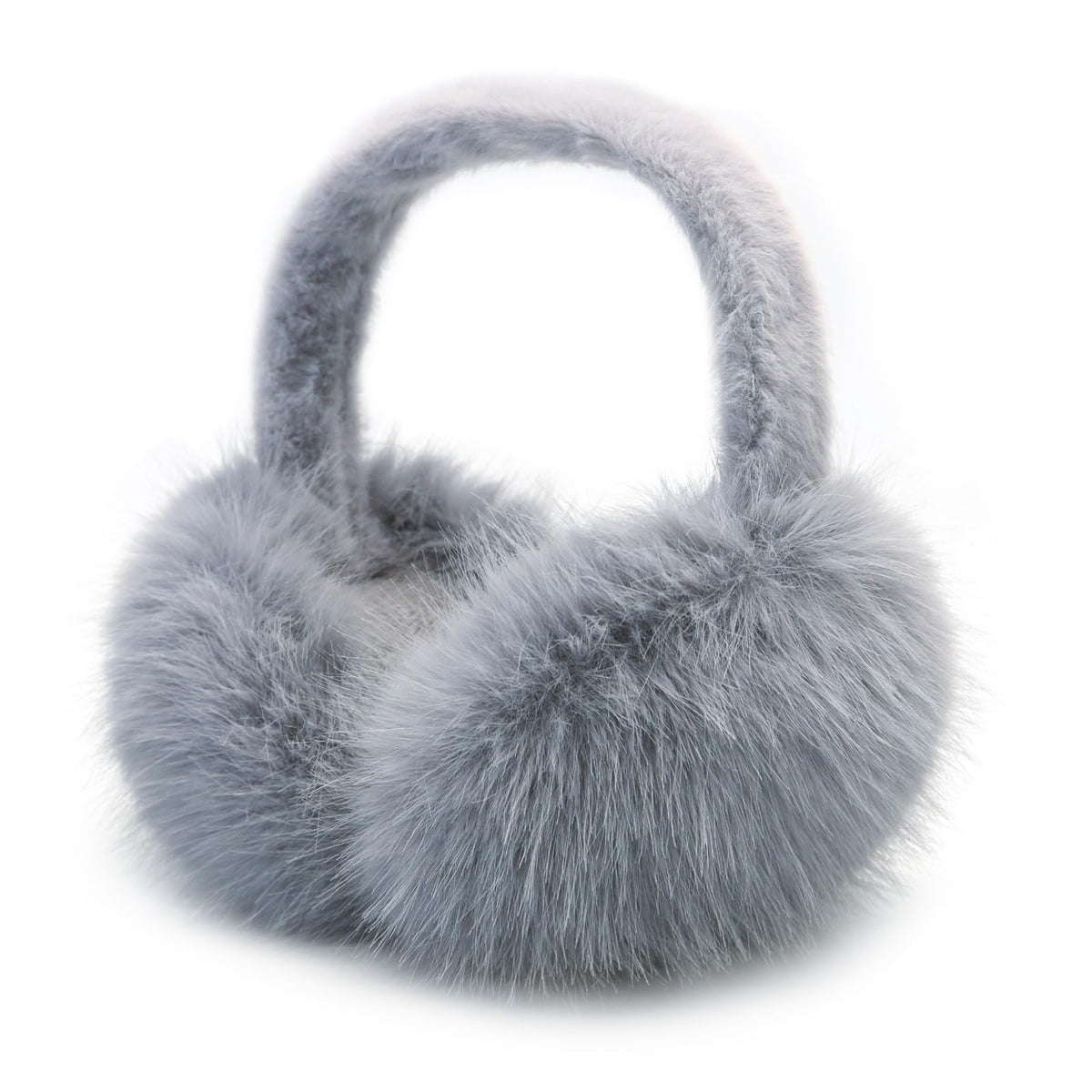 RUIKUNA Women Winter Ear Muffs Fluffy Faux Fur Earmuffs Foldable Ear Warmer Girls Soft Ear Covers